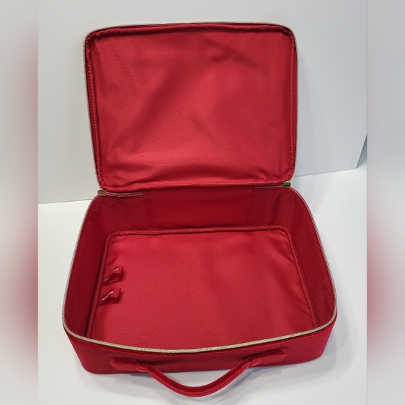 Estee Lauder Red Velvet Makeup Train Case 2023 Holiday Edition NEW - Picture 9 of 11